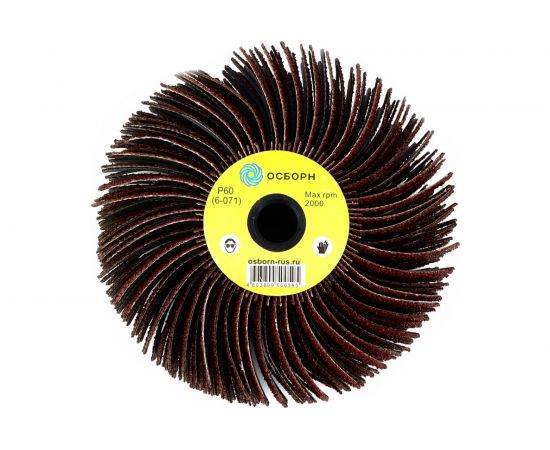 Диск лепестковый шлифовальный гибкий (118 мм; абразивная ткань P60) ОСБОРН 6-071 PLM.FD11860CP60 