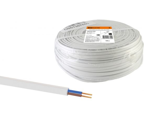 Шнур TDM ШВВП 2х0,5 ГОСТ 100м, белый SQ0120-0009 