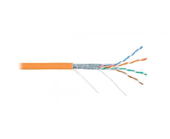Кабель NIKOLAN F/UTP 4 пары, одножильный, оранжевый, 305м NKL 4200C-OR 