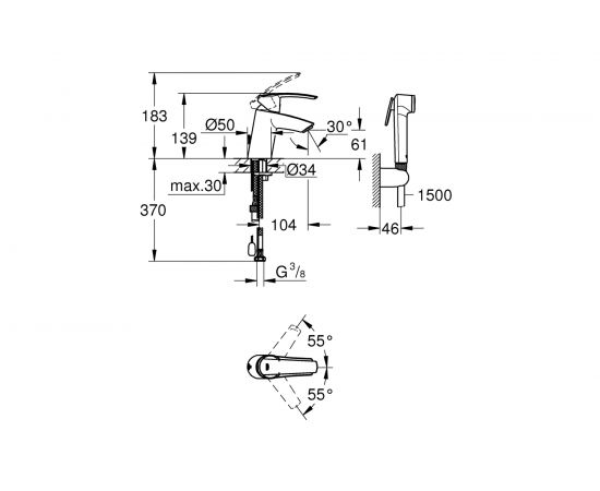 Набор с гигиеническим душем GROHE Start 23123001 – изображение 2