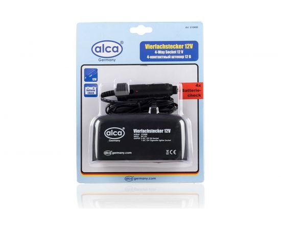 Разветвитель прикуривателя Alca 4 выхода, с предохр., 15A 510400 – изображение 2