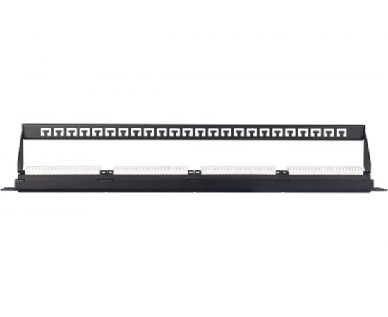 Панель NIKOMAX 19"", 1U, 24 порта, категория 6, RJ45/8P8C, неэкранированная, черная NMC-RP24UE2-ES-1U-BK – изображение 2