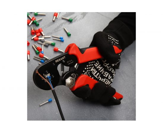 Кримпер для обжима штыревых наконечников REXANT HT 16-4 0.08-16.0 кв.мм с регулятором усилия 12-3216-1 – изображение 3