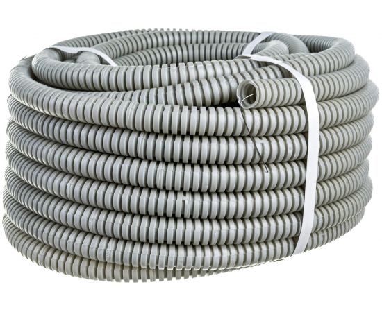 Гофра ЭРА ПВХ, серый, диаметр 16 мм, с зондом, легкая, 20 м Б0036987 – изображение 3
