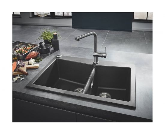Композитная мойка Grohe K700 90 -C 83,8/55,9 2.0 с 2 чашами 31657AT0 – изображение 3