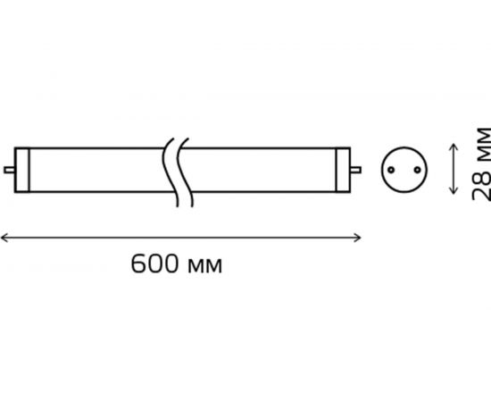 Лампа Gauss LED Elementary T8 Glass 600mm G13 10W 6500K 1/25 SQ93030 – изображение 5
