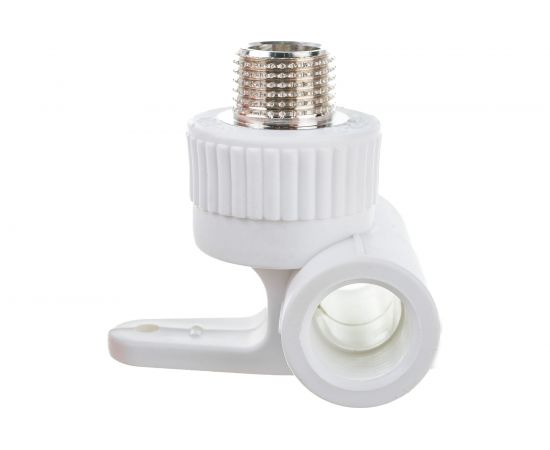 Водорозетка-тройник Blue Ocean полипропиленовая с креплением 20х1/2 НР PPRF/ETTTC(W)-20х1/2" 