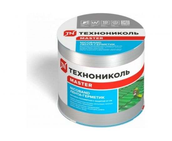 Лента гидроизоляционная Nicoband ГП (3 м х 10 см; серебристый) Технониколь ЦБ770899 