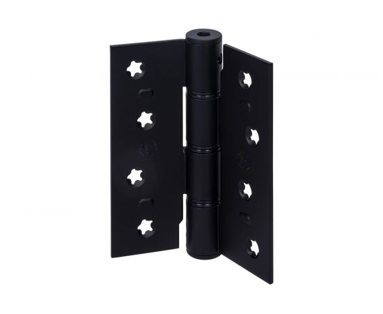 Барная пружинная петля одинарного действия ALDEGHI LUIGI SPA 101х80х30/17 мм, цвет: матовый чёрный, к-т: 2 шт + монтажный набор 88NO403 