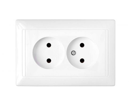 Розетка Bylectrica 2-местная СУ, серия СТИЛЬ, белый, РС16-307 
