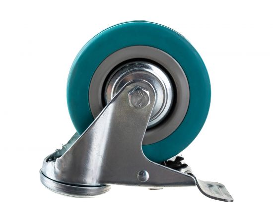 Колесо аппаратное поворотное под болт с тормозом Longway SChgb 42 