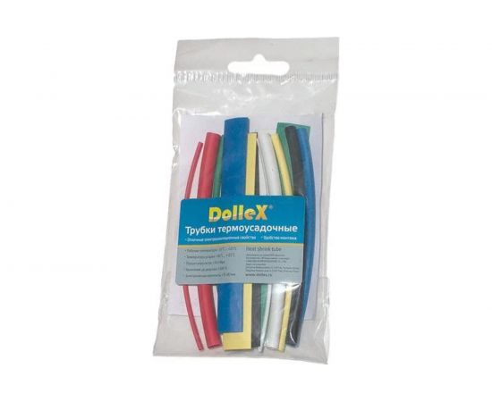 Термоусадочная трубка DolleX набор 13 шт., 1 - 12 мм, разноцветные TT-013 