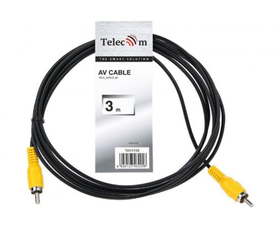 Соединительный кабель Telecom RCA /M/-RCA /M/ черный, 3m TAV4158-3M – изображение 2