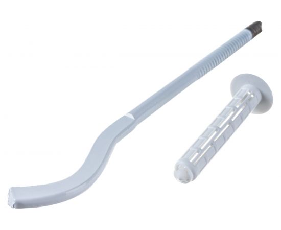 Кронштейн штыревой Uni-Fitt 10х220 плоский, эмалированный, с дюбелем 870W1022 – изображение 2