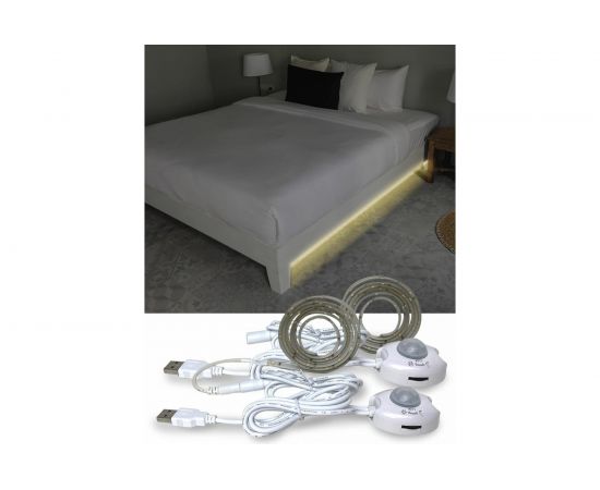 Подсветка для 2-спальной кровати ГЕЛЕОС лента 2х1м, теплый свет, USB 5V, LED-BL9-USB2 – изображение 3