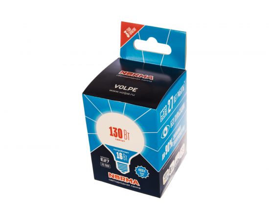 Светодиодная лампа Volpe. Форма шар, матовая. Серия Norma LED-G95-16W/4000K/E27/FR/NR UL-00004874 – изображение 4