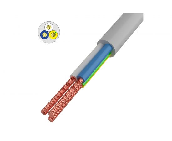 Провод ПВС REXANT 3x1,0 кв.мм белый 5 м ГОСТ 01-8044-5 – изображение 4