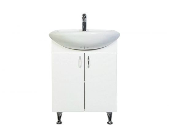 Напольная тумба с раковиной Orange Роса белый глянец Ro-60TUW+RA 