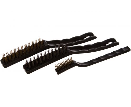 Стальные щетки STAYER MASTER с пластмассовой ручкой, в наборе 3шт 3515-H3 