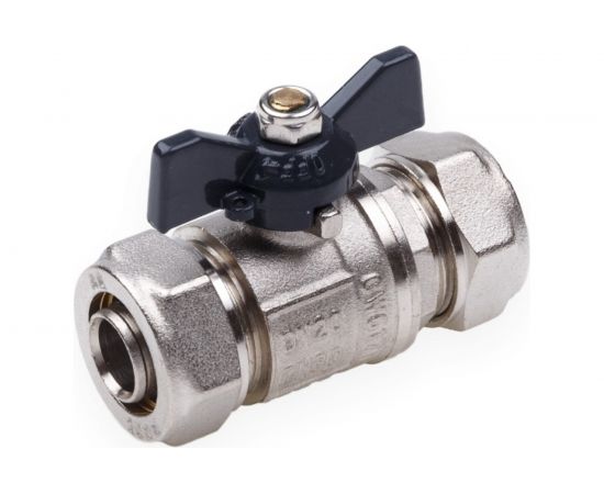 Шаровой кран для МП труб AQUALINK 20x20 B бабочка 873 