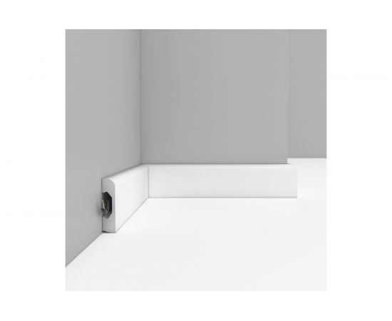 Напольный плинтус Stenopol ударопрочный влагостойкий под покраску 50х15х2000 мм C7038 