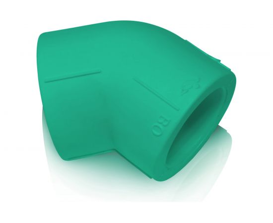 Уголок Blue Ocean 45 градусов, 20, полипропиленовый, зеленый PPRF/45E G -20 