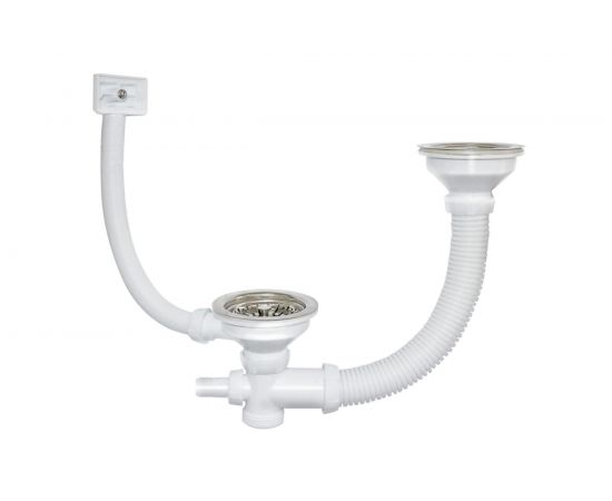 Выпуск для двойной чаши с переливом и отводом 3 1/2" IDDIS 021UPS0i84 