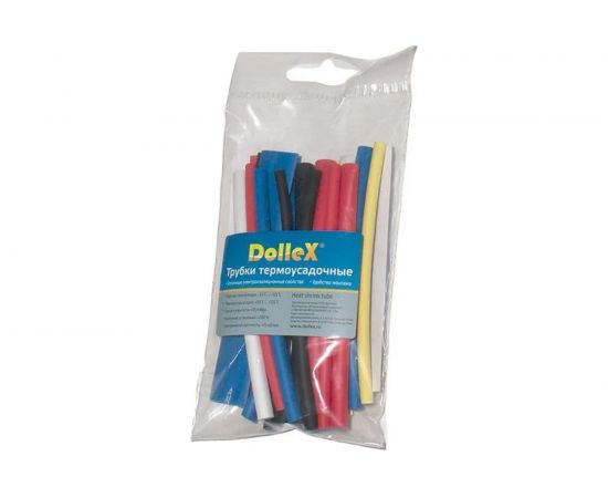 Термоусадочная трубка DolleX набор 20 шт., 3 - 10 мм, разноцветные TT-020 