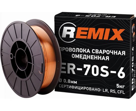 Проволока сварочная омедненная (0.8 мм; 5 кг) REMIX PROV05 