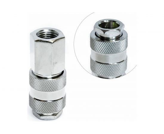 Пневморозетка быстроразъёмная универсальная с внутренней резьбой 1/4" PI TOOLS 6927 