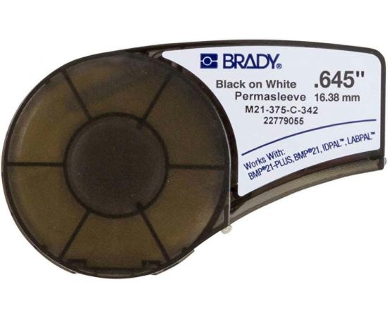 Трубка термоусадочная 16.4мм/2.10м, черный на белом Brady M21-375-C-342 brd110926 