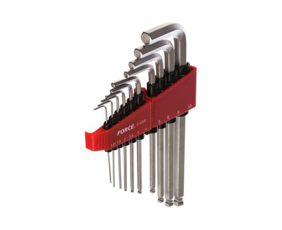 Набор средних Г-образных шестигранников с шаром 10 предметов FORCE 5102LB – изображение 2