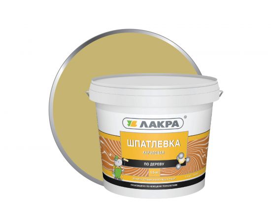 Шпатлевка по дереву Дуб 1,5 кг Лакра 90000064317 – изображение 2