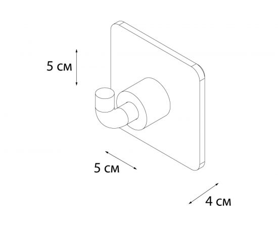 Крючок одинарный FIXSEN SQUARE 93105 – изображение 2