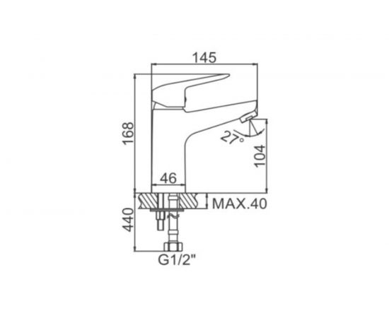 Смеситель для умывальника LEDEME L1051 65827 – изображение 2
