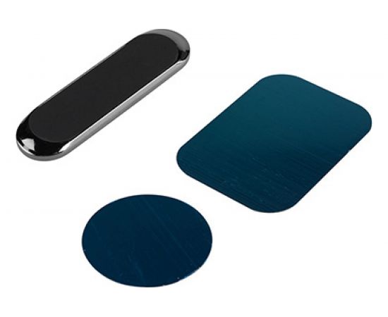 Магнитный держатель телефона SKYWAY на липучке, овальный металлический корпус S00303016 – изображение 2
