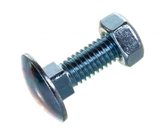 Болт с п.кр. гол. и кв.подголовком, с гайкой ЕВРОПАРТНЕР DIN603 Zn M6х20 10шт. 6 0520 1 – изображение 2