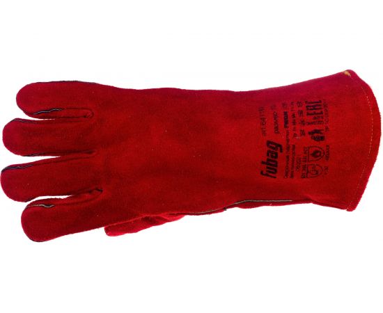 Сварочные краги на подкладке FUBAG FWGN 10R, красные 641180 – изображение 2