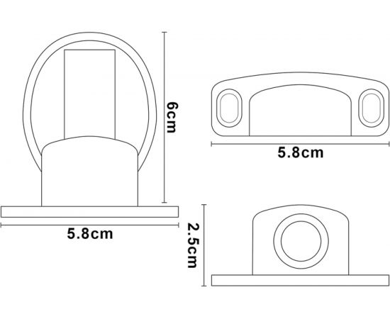 Дверной ограничитель магнитный, скрытой установки, Brante античная бронза 606786 – изображение 3