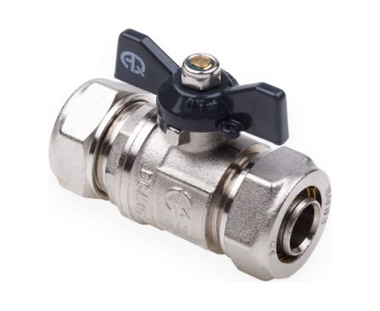 Шаровой кран для МП труб AQUALINK 20x20 B бабочка 873 – изображение 3