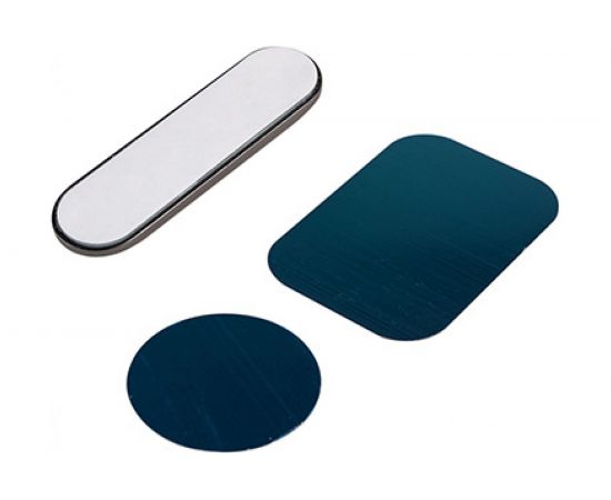 Магнитный держатель телефона SKYWAY на липучке, овальный металлический корпус S00303016 – изображение 3