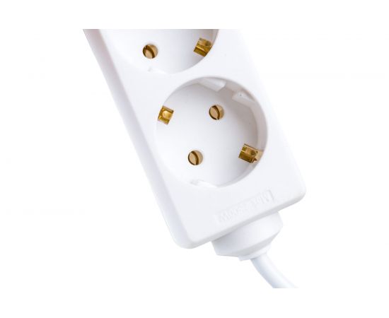 Удлинитель ExeGate ECE-6-3W 6 евророзетки с заземлением, 3м, белый 285833 – изображение 3