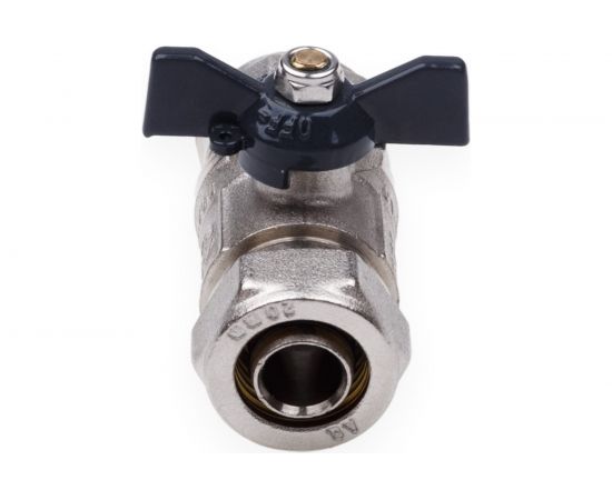 Шаровой кран для МП труб AQUALINK 20x20 B бабочка 873 – изображение 5