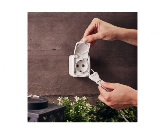 Накладная розетка KRANZ керамика с заземлением IP54 16А белая KR-78-0605 – изображение 5