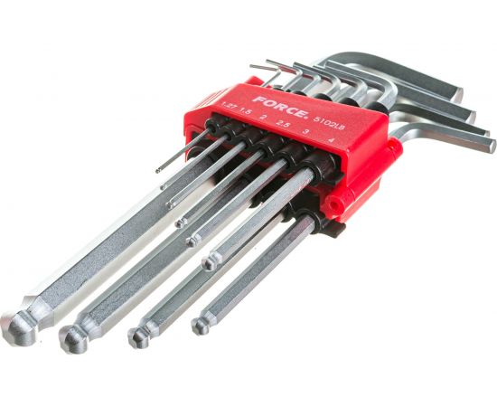 Набор средних Г-образных шестигранников с шаром 10 предметов FORCE 5102LB – изображение 7