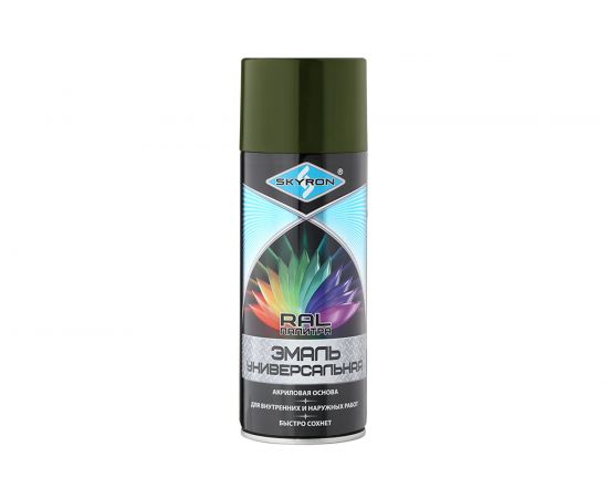 Универсальная акриловая эмаль SKYRON защитно-оливковая RAL6014 SR-16014 