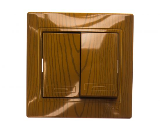 Двойной выключатель Lezard MIRA, ольха, 701-0701-101 