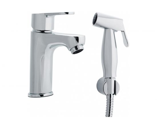 Смеситель для раковины с гигиенической лейкой Swedbe Olymp однорычажный 1860 