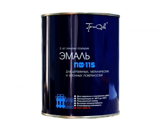Эмаль ТРИОЛЬ ПФ-115 бирюзовая глянцевая PF115TU08 