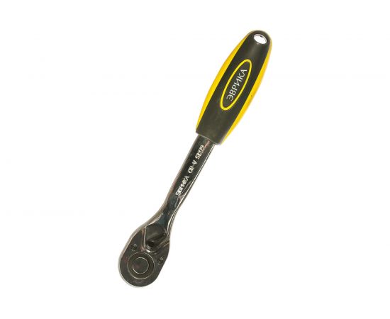 Трещотка с изогнутой резиновой ручкой ЭВРИКА 1/2 72-зубцовая ER-51272 